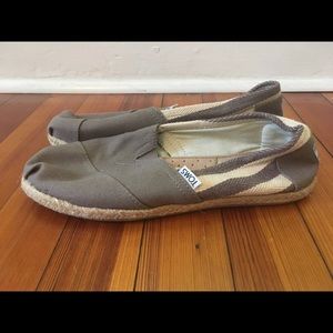 TOMS slip on espadrilles.
